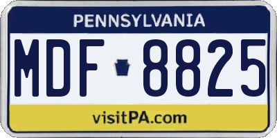 PA license plate MDF8825