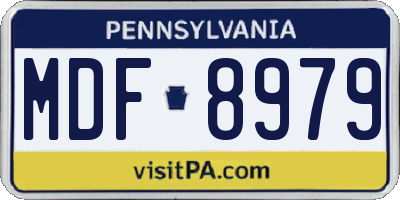 PA license plate MDF8979