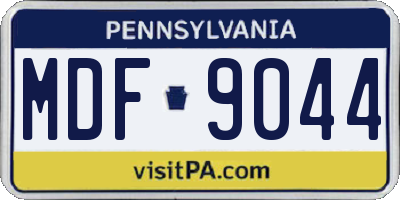 PA license plate MDF9044