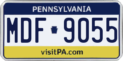 PA license plate MDF9055