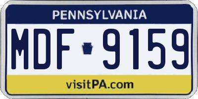 PA license plate MDF9159