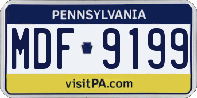 PA license plate MDF9199