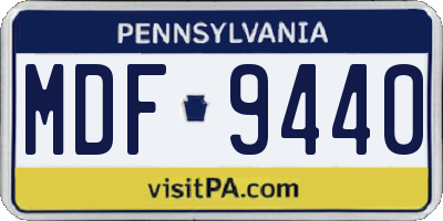 PA license plate MDF9440