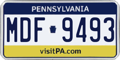 PA license plate MDF9493