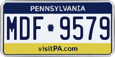 PA license plate MDF9579