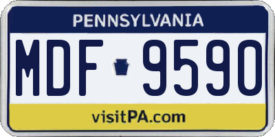 PA license plate MDF9590
