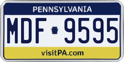 PA license plate MDF9595