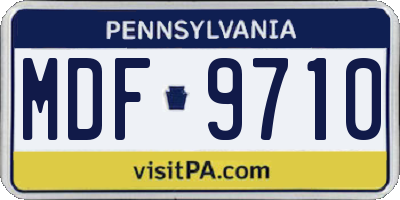 PA license plate MDF9710