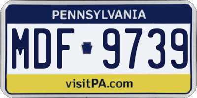 PA license plate MDF9739