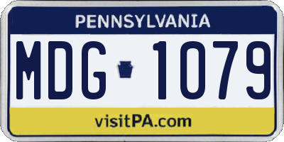 PA license plate MDG1079