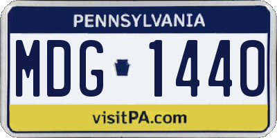 PA license plate MDG1440