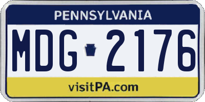 PA license plate MDG2176
