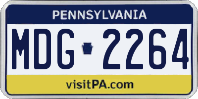 PA license plate MDG2264