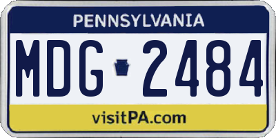PA license plate MDG2484