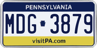 PA license plate MDG3879