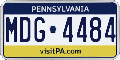 PA license plate MDG4484