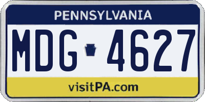 PA license plate MDG4627