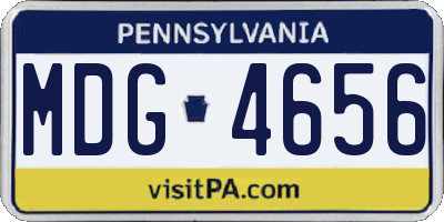 PA license plate MDG4656