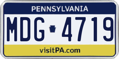 PA license plate MDG4719