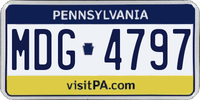 PA license plate MDG4797