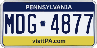 PA license plate MDG4877
