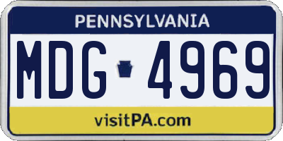 PA license plate MDG4969
