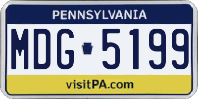 PA license plate MDG5199