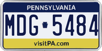 PA license plate MDG5484