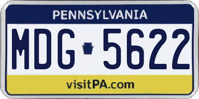 PA license plate MDG5622