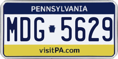 PA license plate MDG5629