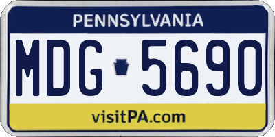 PA license plate MDG5690
