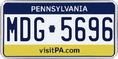 PA license plate MDG5696