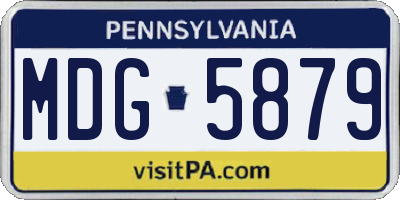 PA license plate MDG5879