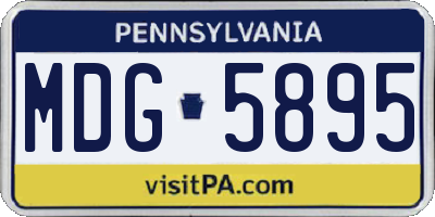 PA license plate MDG5895
