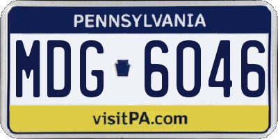PA license plate MDG6046