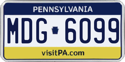 PA license plate MDG6099