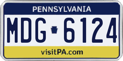 PA license plate MDG6124