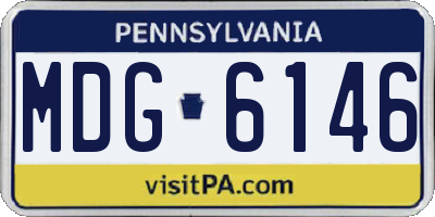 PA license plate MDG6146
