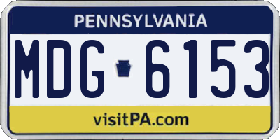 PA license plate MDG6153