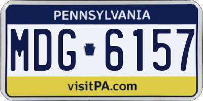 PA license plate MDG6157