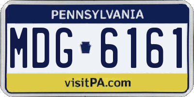 PA license plate MDG6161