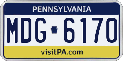PA license plate MDG6170