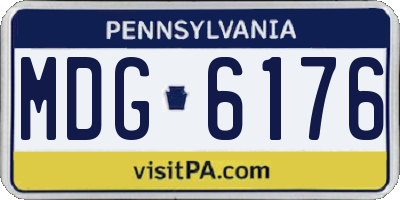 PA license plate MDG6176