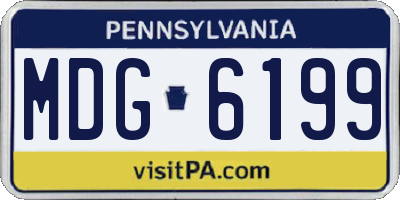 PA license plate MDG6199