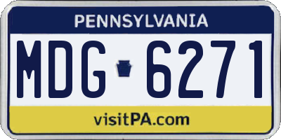 PA license plate MDG6271