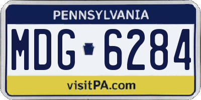 PA license plate MDG6284