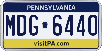 PA license plate MDG6440