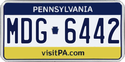 PA license plate MDG6442