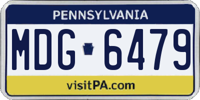 PA license plate MDG6479