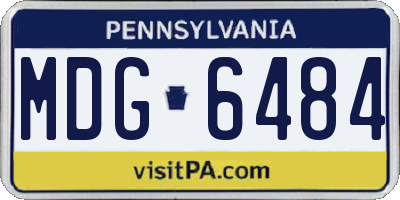 PA license plate MDG6484